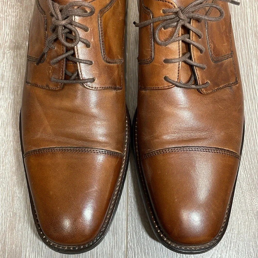 J. Murphy by Johnston & Murphy Leather Novick Cap Toe Lace Up Oxford Shoes 11.5M